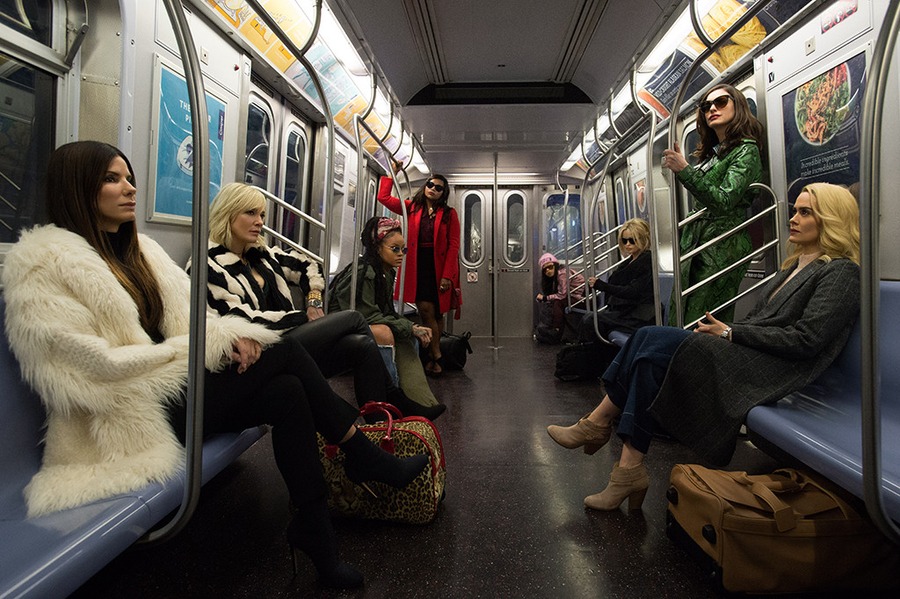 Ocean's 8, Sandra Bullock, Cate Blanchett, Rihanna, Mindy Kaling, Awkwafina, Helena Bonham Carter, Anne Hathaway, Sarah Paulson